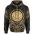 Marshall Islands Zip Hoodie Marshall Islands Seal Gold Tribal Patterns Unisex White - Polynesian Pride