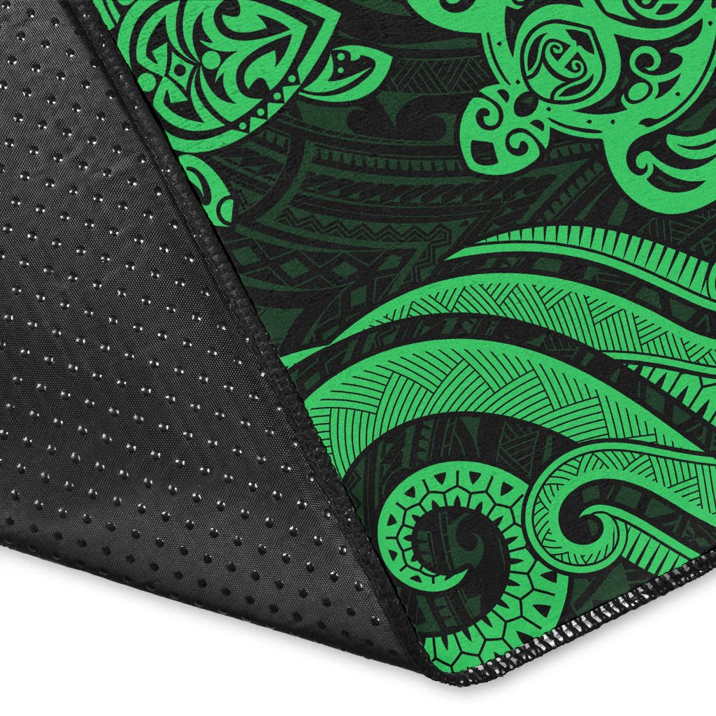 Tonga Area Rug - Green Tentacle Turtle - Polynesian Pride