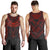 Hawaiian Kanaka Map Football Jersey Men's Tank Top - Grey And Red - Roger Style - AH Grey - Polynesian Pride