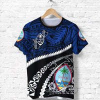 Guam T Shirt Polynesian Shark Tattoo Unisex Blue - Polynesian Pride