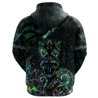 Maori Aotearoa Rugby Haka Hoodie New Zealand Silver Fern Paua Shell - Polynesian Pride
