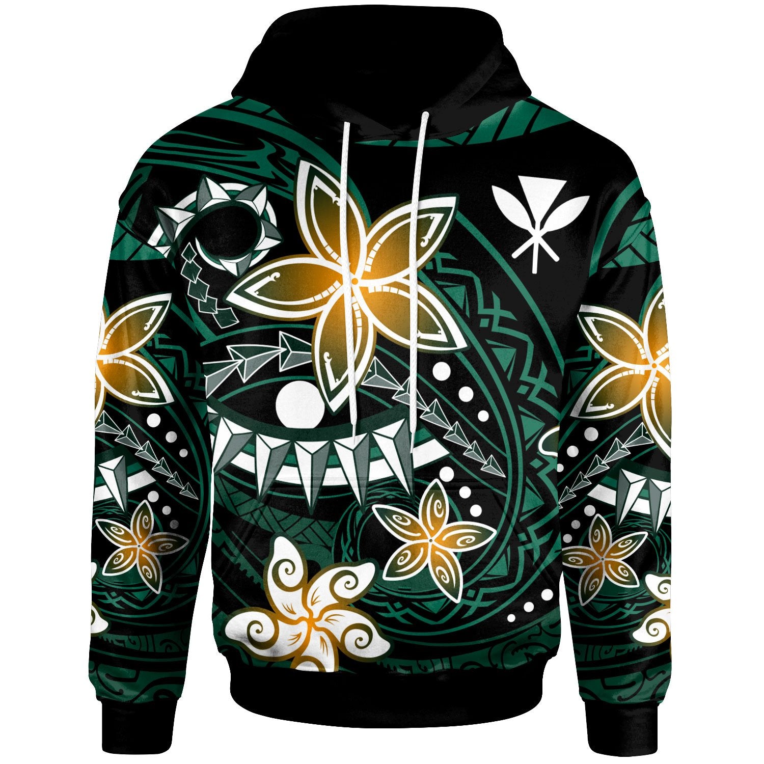 Hawaii Hoodie Spring Style Black Color Unisex Black - Polynesian Pride