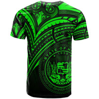 Hawaii T Shirt Green Color Cross Style - Polynesian Pride