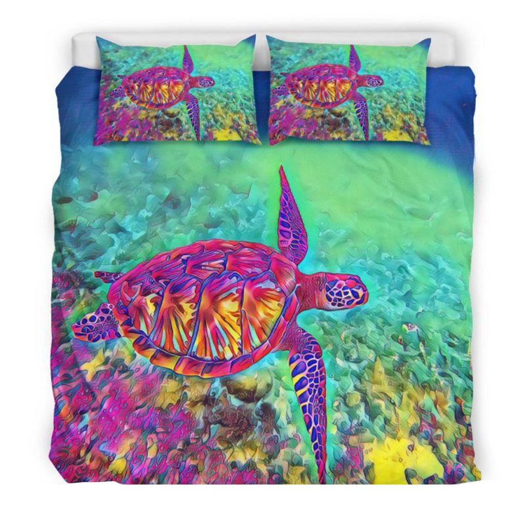 Hawaii Duvet Cover Set - Hawaii Sea Turtle 01 - Polynesian Pride