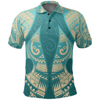 New Zealand Maori Polo Shirt, Hei Matau Tattoo Golf Shirts Unisex Black - Polynesian Pride