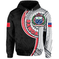 Custom Samoa Hoodie Tribal Tattoo No.4 LT6 Black - Polynesian Pride