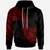 Hoodie Polynesian Patterns Red Color Unisex Black - Polynesian Pride