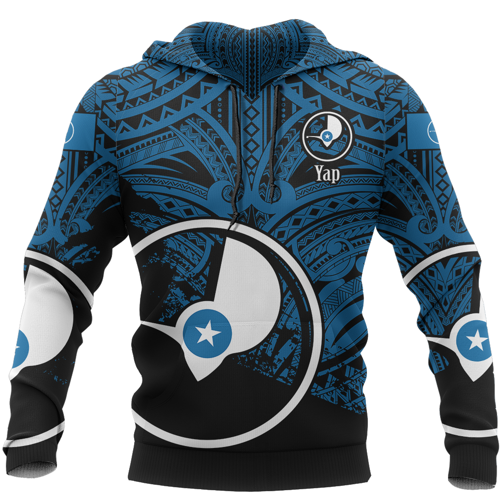 Yap Hoodie Yap Flag Special Z2 Unisex Blue - Polynesian Pride