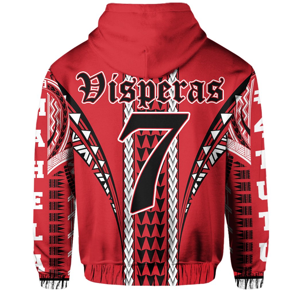 Custom Map of Hawaii Football Jersey Hoodie - Polynesian Pride