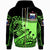 Samoa Custom Zip up Hoodie Dynamic Sport Style Green Neon Color Unisex Green - Polynesian Pride