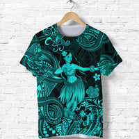 Hawaii Hula Girl Polynesian T Shirt Unique Style Turquoise LT8 - Polynesian Pride