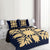 Hawaiian Royal Pattern Quilt Bed Set - Indigo - N1 Style - AH - Polynesian Pride