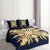 Hawaiian Royal Pattern Quilt Bed Set - Indigo - K2 Style - AH - Polynesian Pride