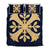 Hawaiian Royal Pattern Quilt Bed Set - Indigo - F3 Style - AH Indigo - Polynesian Pride