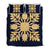 Hawaiian Royal Pattern Quilt Bed Set - Indigo - N1 Style - AH Indigo - Polynesian Pride