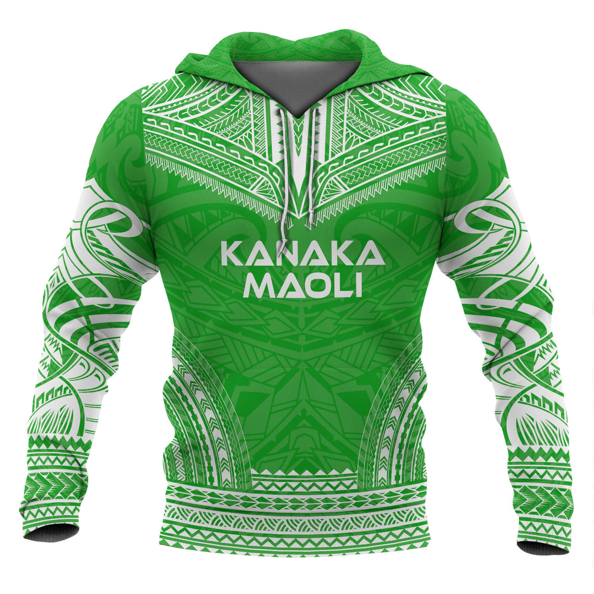 Kanaka Maoli Polynesian Chief Hoodie Unisex Green - Polynesian Pride