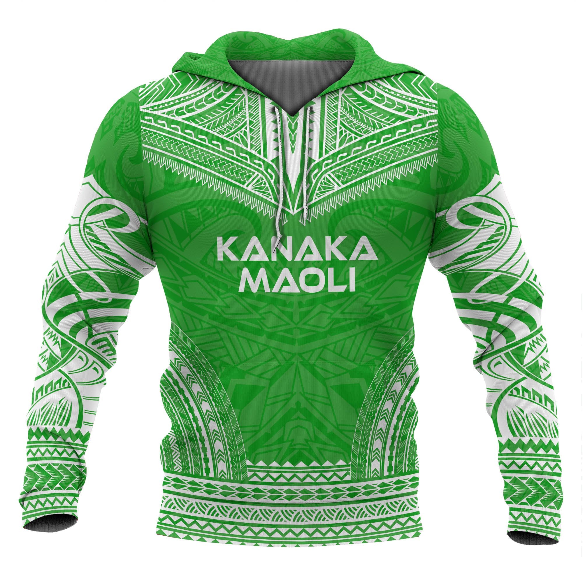 Kanaka Maoli Polynesian Chief Hoodie Unisex Green - Polynesian Pride