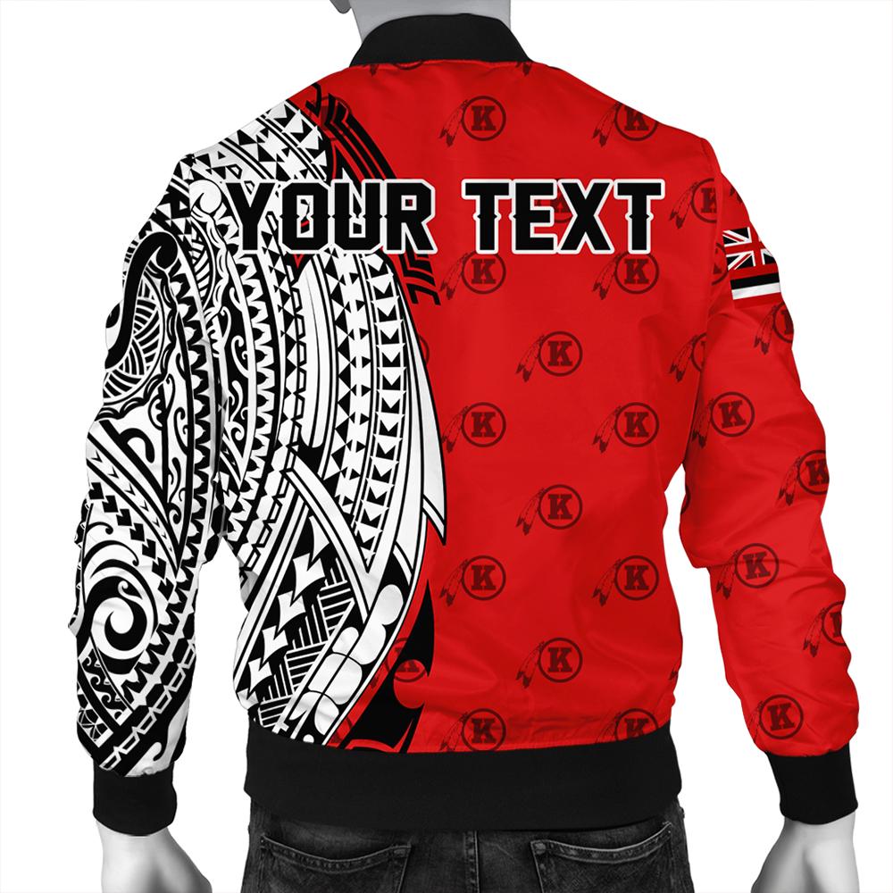 (Personalized) Hawaii Bomber Jacket - Kahuku High Tribal Kakau Bomber Jacket AH - Polynesian Pride