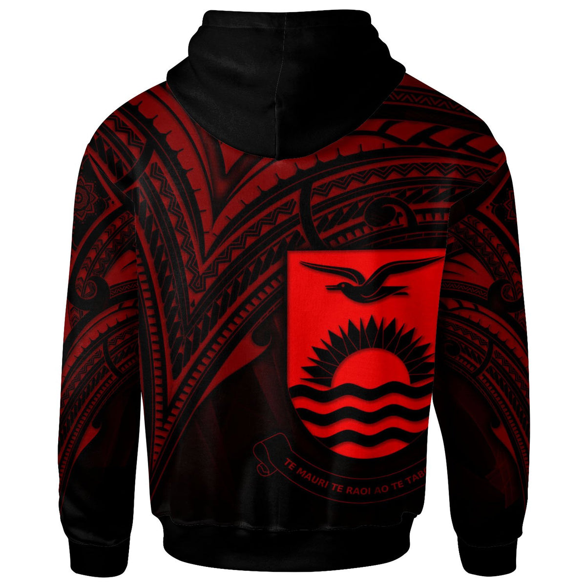 Kiribati Hoodie Red Color Cross Style - Polynesian Pride