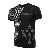 Kosrae Pattern Custom T Shirt Kosrae Flag Polynesian Tattoo Black Style Unisex Black - Polynesian Pride