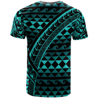 Yap Custom T Shirt Blue Tribal Seamless Special Pattern - Polynesian Pride