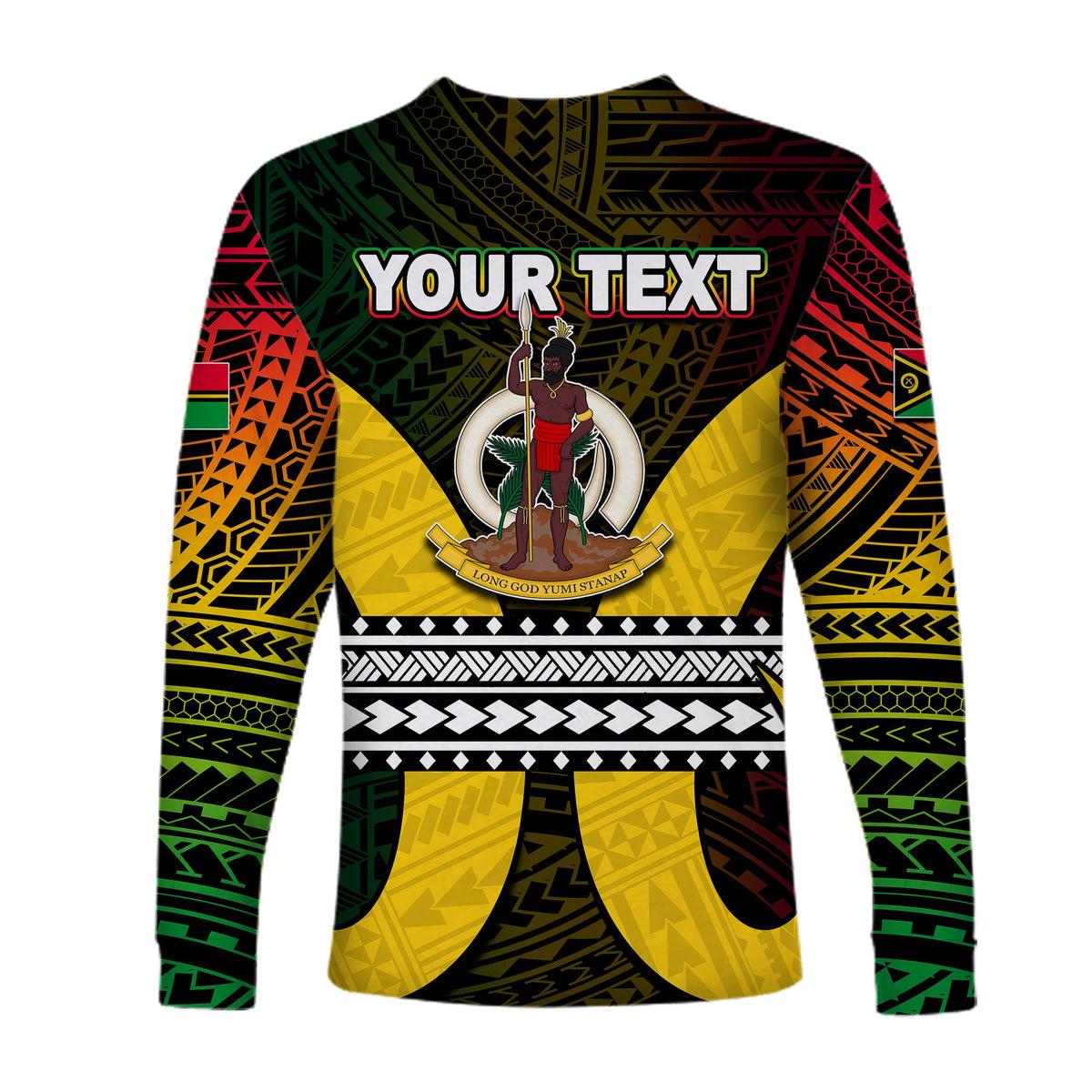 (Custom Personalised) Vanuatu Off Shoulder Long Sleeve Shirt Polynesian Patterns Mix Pig Tusk LT6 - Polynesian Pride