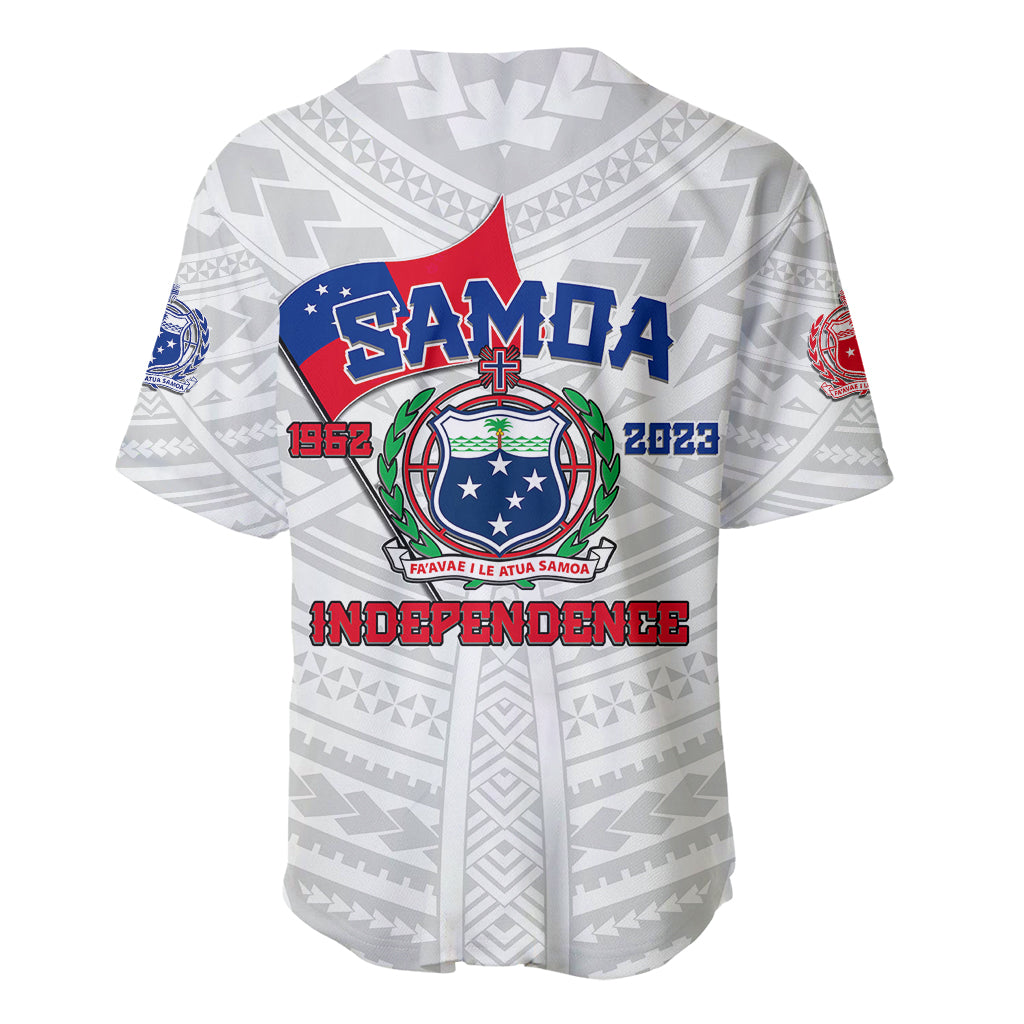 Samoa Independence Baseball Jersey 2023 White Style LT6 - Polynesian Pride