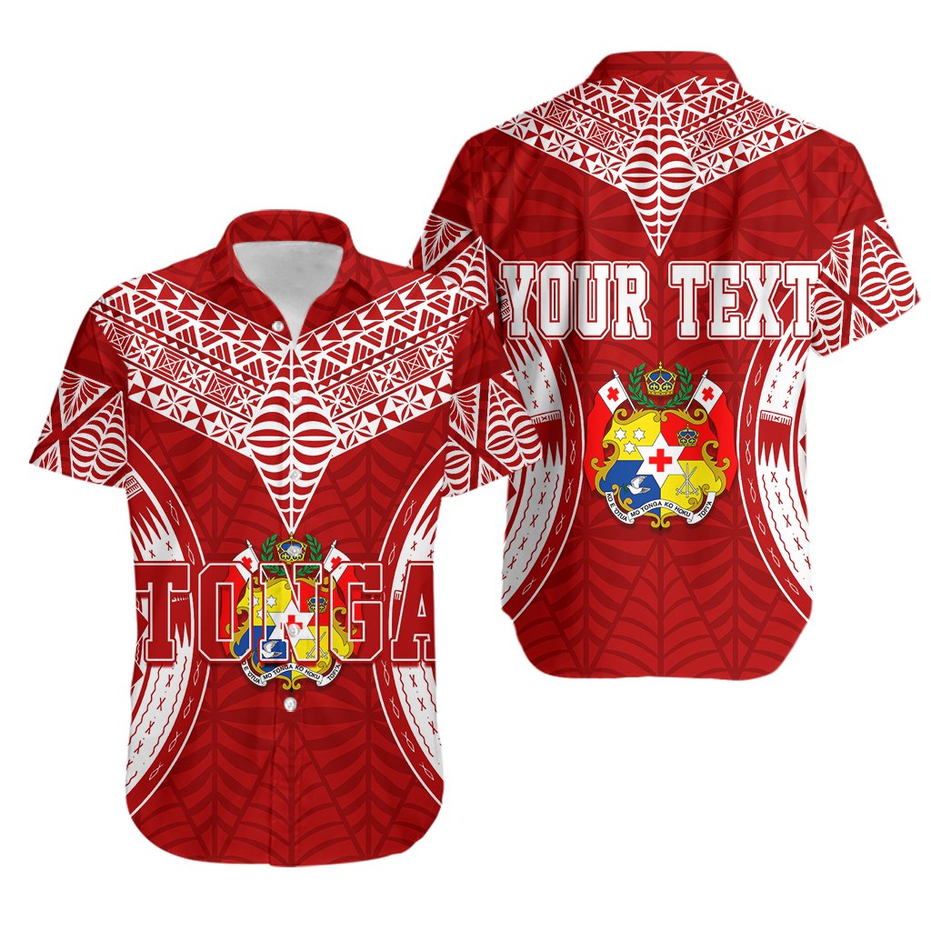 Personalised Tonga Independence Day Hawaiian Shirt Kupesi Pattern Mix Style LT7 Red - Polynesian Pride