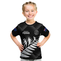 Personalised New Zealand Football Ferns Kid T Shirt Women's World Cup 2023 Sporty Vibes LT7 Youth XL Size14 - Polynesian Pride