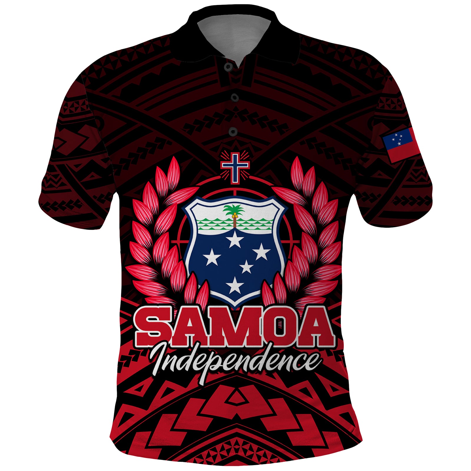 Samoa Independence Day Polo Shirt Ulafa Polynesian Unique Red No2 LT9 Red - Polynesian Pride