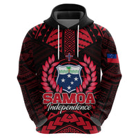 Custom Samoa Independence Day Hoodie Ulafa Polynesian Unique Red No3 LT9 Zip Hoodie Red - Polynesian Pride