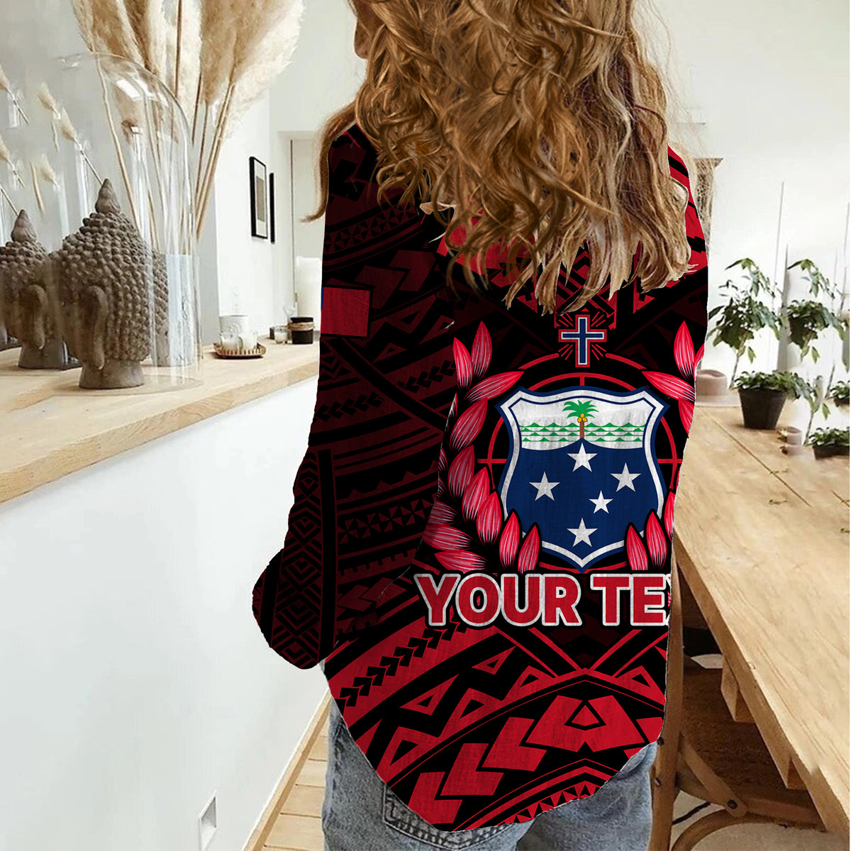 (Custom Personalised) Samoa Independence Day Women Casual Shirt Ulafa Polynesian Unique Red No3 LT9 - Polynesian Pride