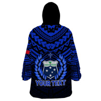 (Custom Personalised) Samoa Independence Day Wearable Blanket Hoodie Ulafa Polynesian Unique Blue No1 LT9 - Polynesian Pride