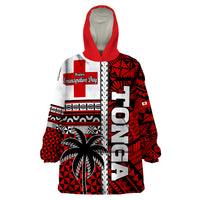 Tonga Independence Day Wearable Blanket Hoodie - Proud Tongan Emancipation Kupesi Ngatu Custom Personalised LT9 Unisex One Size - Polynesian Pride