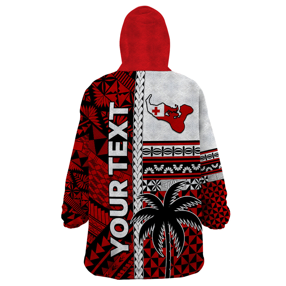 Tonga Independence Day Wearable Blanket Hoodie - Proud Tongan Emancipation Kupesi Ngatu Custom Personalised LT9 - Polynesian Pride