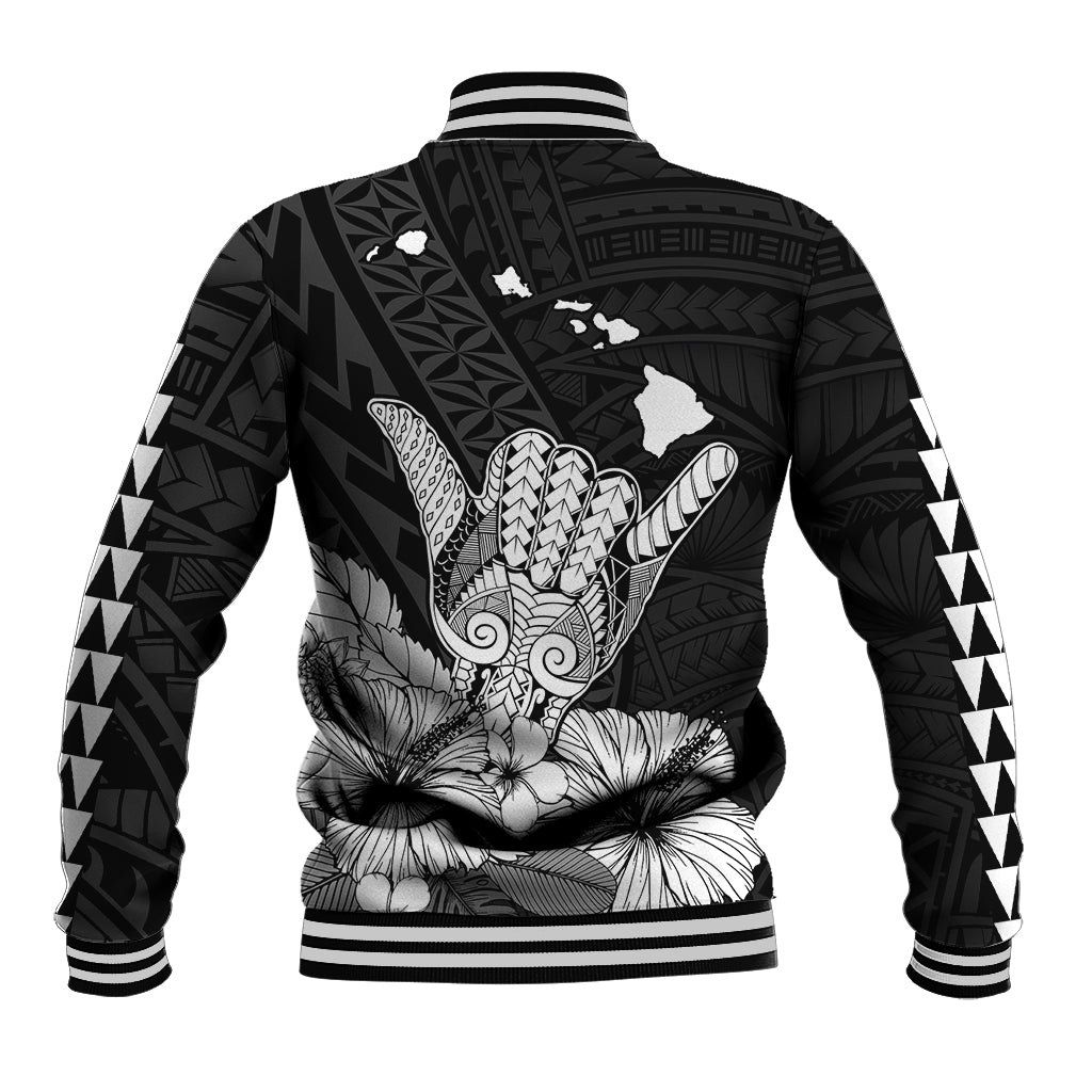 Hawaii Shaka Sign Baseball Jacket Black Version LT9 - Polynesian Pride