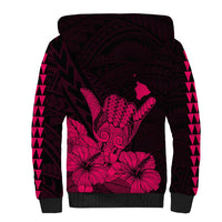 Hawaii Shaka Sign Sherpa Hoodie Pink Version LT9 - Polynesian Pride