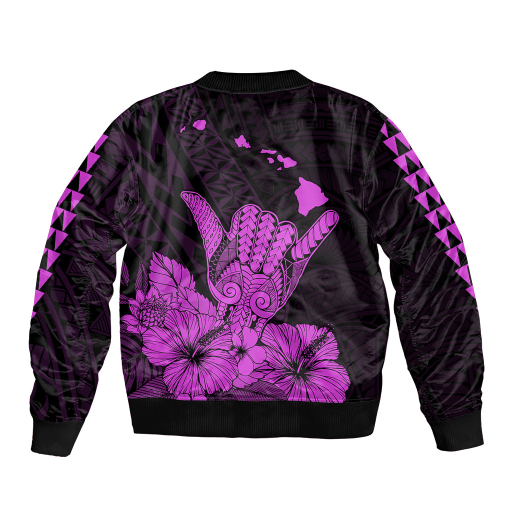 Hawaii Shaka Sign Bomber Jacket Purple Version LT9 - Polynesian Pride