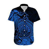 Polynesian Tahiti Island Hawaiian Shirt The Wave of Water - Blue LT9 - Polynesian Pride