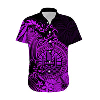 Polynesian Tahiti Island Hawaiian Shirt The Wave of Water - Purple LT9 - Polynesian Pride