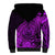 Polynesian Tahiti Island Sherpa Hoodie The Wave of Water - Purple LT9 - Polynesian Pride