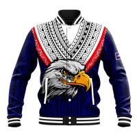 (Custom Personalised) American Samoa Independence Day Baseball Jacket Simple Style LT9 Unisex White - Polynesian Pride