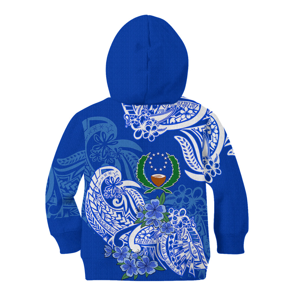 FSM Pohnpei State Kid Hoodie Polynesian Floral Tribal LT9 - Polynesian Pride