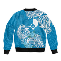 FSM Yap State Sleeve Zip Bomber Jacket Polynesian Floral Tribal LT9 - Polynesian Pride