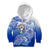 Northern Mariana Islands Kid Hoodie Polynesian Floral Tribal LT9 Hoodie Blue - Polynesian Pride