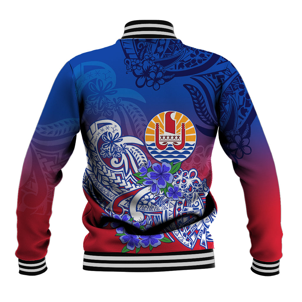 Tahiti Baseball Jacket Polynesian Floral Tribal LT9 - Polynesian Pride