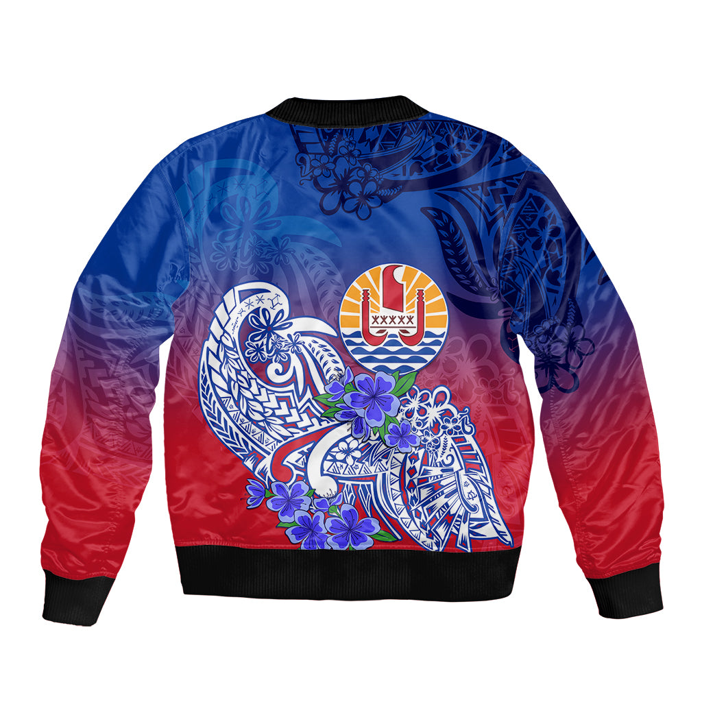 Tahiti Bomber Jacket Polynesian Floral Tribal LT9 - Polynesian Pride