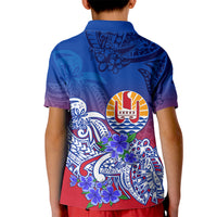 Tahiti Kid Polo Shirt Polynesian Floral Tribal LT9 - Polynesian Pride