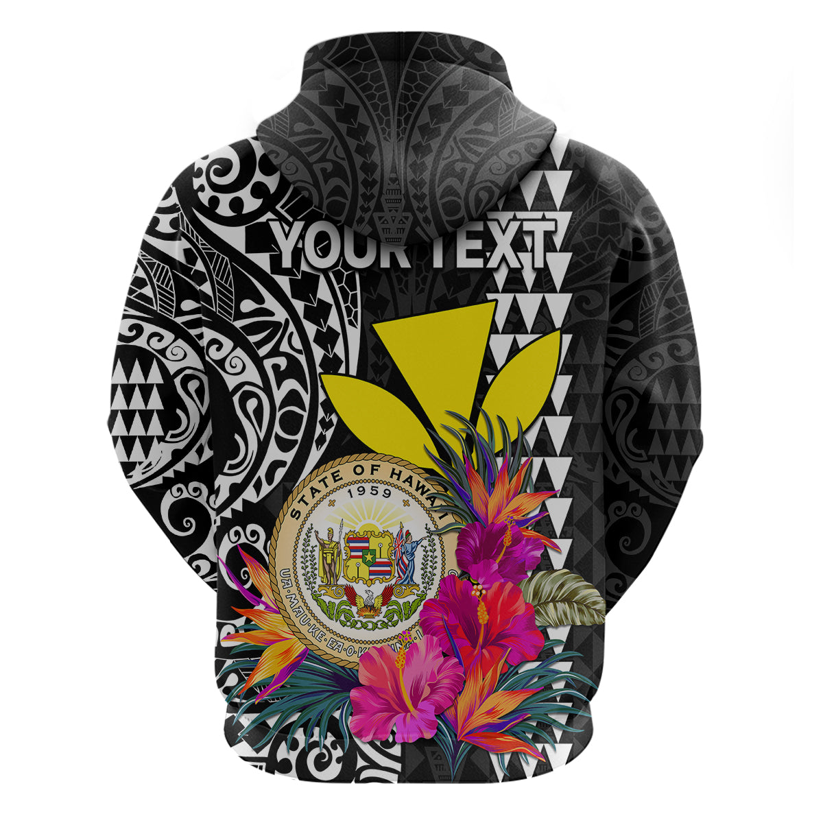 Custom Kakau Tribal Hawaiian Kanaka Maoli Hoodie LT9 - Polynesian Pride