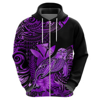 Custom Hawaii Monk Seal Hoodie Polynesian Kakau With Kanaka Purple LT14 - Polynesian Pride